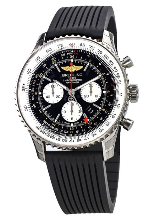 breitling navitimer rubber strap|breitling navitimer 22mm deployment strap.